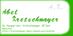 abel kretschmayer business card